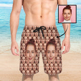 Custom Face Seamless Quick Dry Swim Trunks Personalized Swimwear