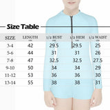 Custom Pet Face Long Sleeve Children  Swimsuit Personlized Two Piece Tankini