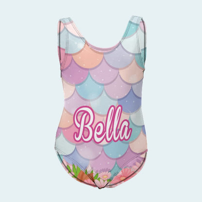 Custom Name Mermaid One Piece Kid&