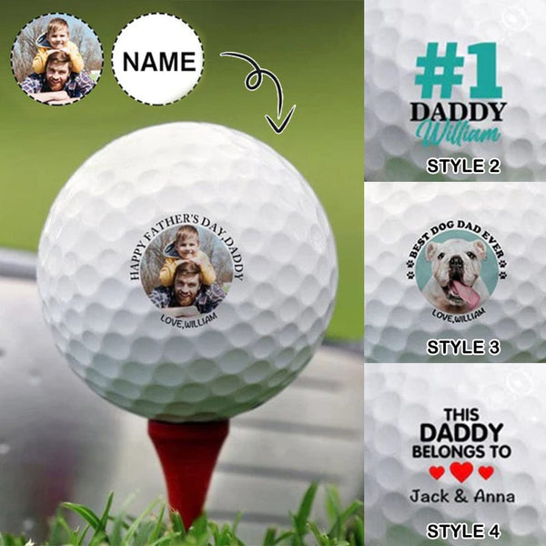 Custom Photo&Name Golf Balls Father's Day Golf Gift Golf Balls for Dad Personalized Funny Golf Balls Create Your Own Golf Balls