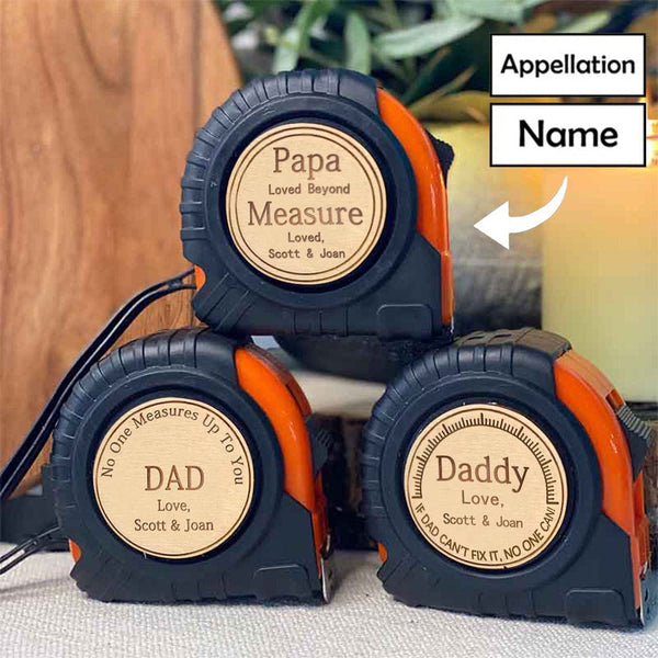 Custom Name Tape Measure Father's Day Gift Personalized Gifts for Dad Husband Grandpa Loved Beyond Measure