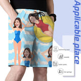 Custom Girlfriend's Face Quick Dry Swim Trunks Personalized Swimwear