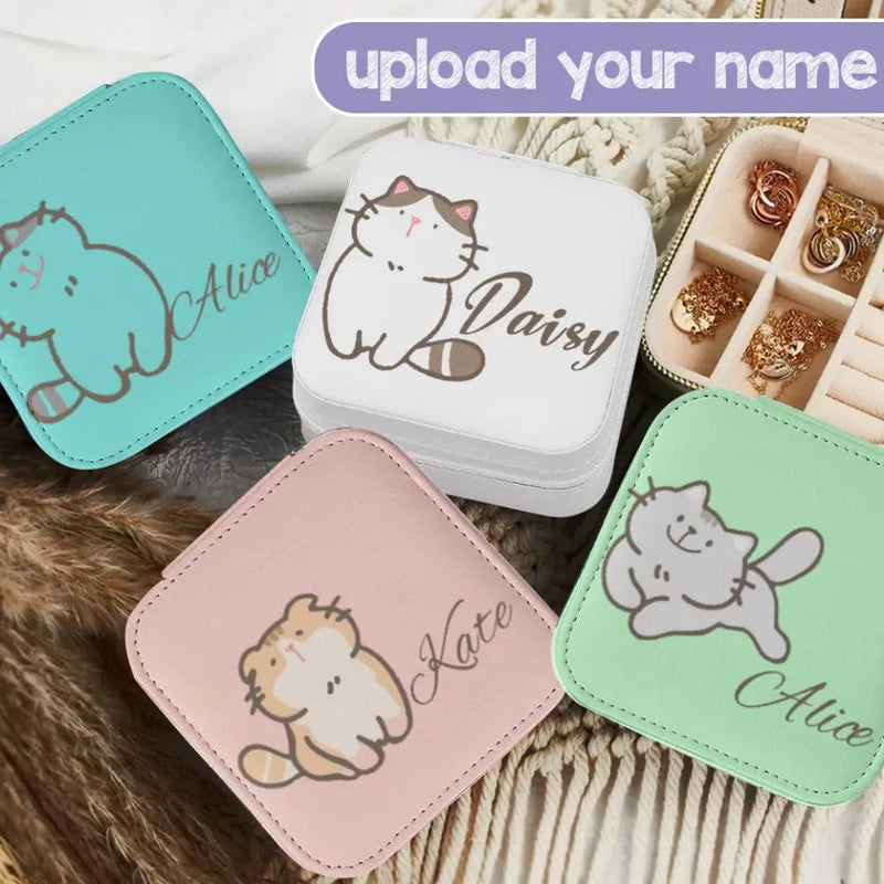 Custom Name Various Cats Jewelry Box Children Gifts Bridesmaid Gifts Best Travel Partner Gifts