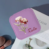 Custom Name Various Flowers Personalized Jewelry Box Jewelry Organizer for Bridesmaid Gifts Bridal Party Gifts Christmas Gifts