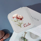 Custom Name Various Flowers Personalized Jewelry Box Jewelry Organizer for Bridesmaid Gifts Bridal Party Gifts Christmas Gifts