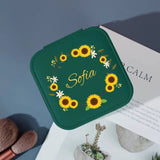 Custom Name Various Sunflowers Jewelry Box Travel Jewelry Base Bridesmaid Gift Best Gift For Her