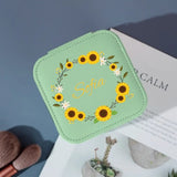 Custom Name Various Sunflowers Jewelry Box Travel Jewelry Base Bridesmaid Gift Best Gift For Her