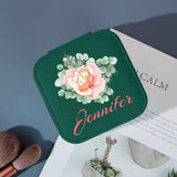 Custom Name Birth Month Flower Cluster Jewelry Box Various Colors Jewelry Box Best Gift For Her