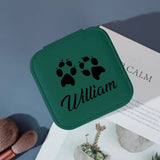 Custom Name Pet Footprints Various Colors Jewelry Box