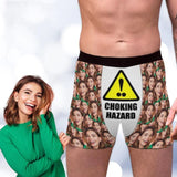 Custom Photo Undies Choking Hazard Men's Boxer Brief Made for You Custom Underwear Unique Design Gift