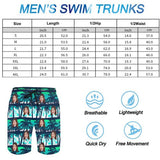 Custom Face Green Trees Seamless Quick Dry Swim Trunks Personalized Swimwear