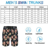 Custom Face Yellow Flowers Quick Dry Swim Trunks Personalized Swimwear