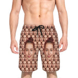 Custom Face Seamless Quick Dry Swim Trunks Personalized Swimwear