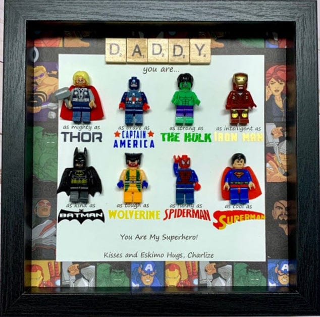 Personalized Superhero Dad Frame Fathers Day Gift Super Dad Gift For Dad Papa Husband | Birthday Gift For Him