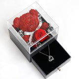 Custom Photo Necklace Eternal Flower Gift Box Cute Bear Personalized Gift for Mother