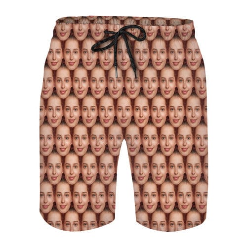 Custom Face Seamless Quick Dry Swim Trunks Personalized Swimsuit