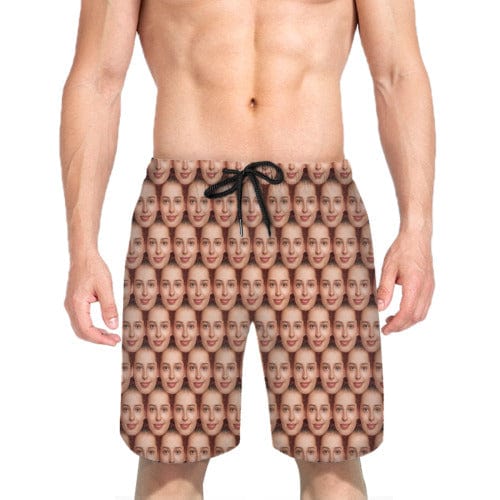 Custom Face Seamless Quick Dry Swim Trunks Personalized Swimsuit