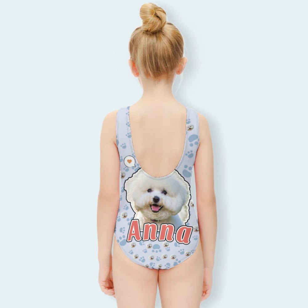 Custom Pet Face Name One Piece Kid&