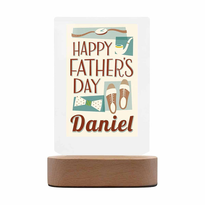 Custom Name Happy Father's Day Clear Acrylic Plaque