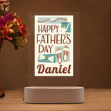 Custom Name Happy Father's Day Clear Acrylic Plaque