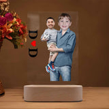 Custom Photo Love Dad Clear Acrylic Plaque