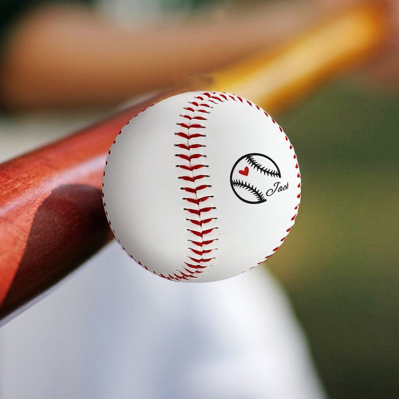 Custom Name Heart Anniversary Baseball Personalized Baseball Gift for Any Baseball Fan