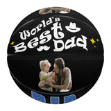 Custom Face Best Dad Basketball Personalized Basketball Gift for Any Basketball Fan