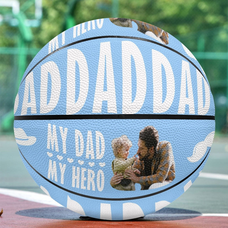 Custom Photo My Dad Basketball Personalized Basketball Gift for Any Basketball Fan