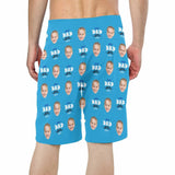 Custom Face Best Dad Men's Beach Shorts