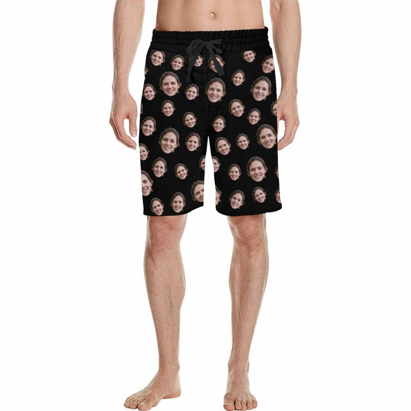 Custom Face Simple Personalized Photo Men's All Over Print Casual Shorts