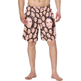 Custom Face Smash Seamless Personalized Photo Men's Elastic Beach Shorts