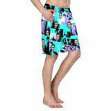 Custom Face Tree Personalized Photo Men's Elastic Beach Shorts