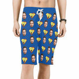 Custom Father Face Super Dad Men's Beach Shorts