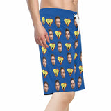 Custom Father Face Super Dad Men's Beach Shorts