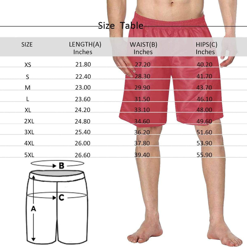 Hot Selling Custom Face Flowers Personalized Photo Men's Elastic Beach Shorts