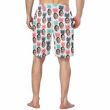 Hot Selling Custom Face Small Pineapple Personalized Photo Men's Elastic Beach Shorts