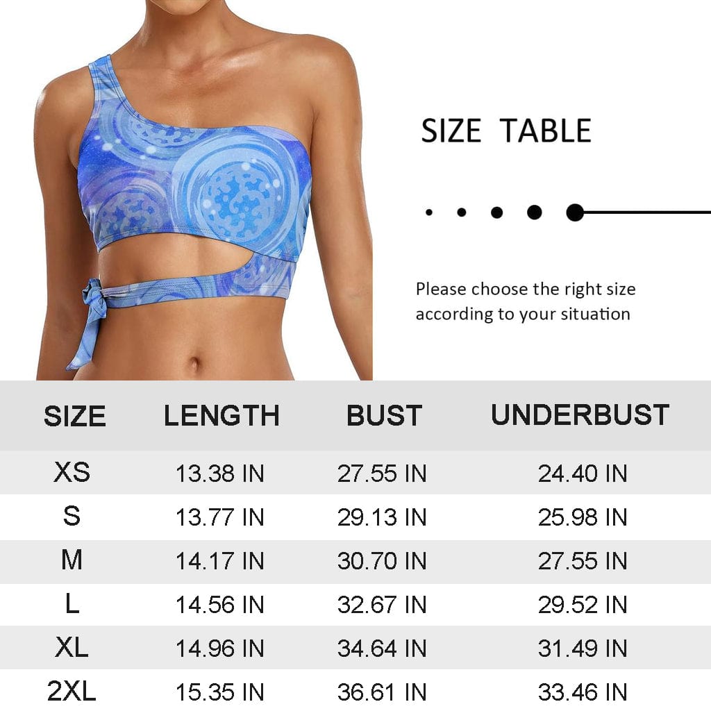 Custom Seamless Face Bikini Top&amp;Bottom One Shoulder Bikini Top Split Bikini