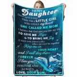 Fleece Blanket to My Daughter from Mom Gift for Birthday, Christmas, Graduation Day