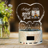 Customized Theme Photo Gift Personalized Bluetooth Crystal Photo Lamp with Bluetooth Wood Base Anniversary Gift