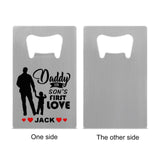 Custom Name Bottle Opener - Fathers Day Gift - Personalized Barware Beer Opener Gift for Dad/Him