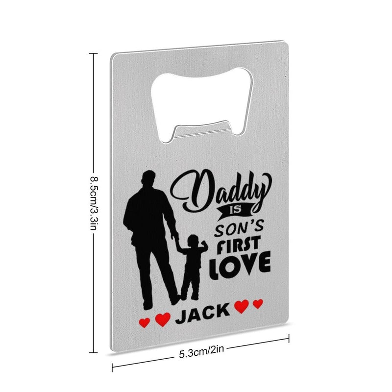 Custom Name Bottle Opener - Fathers Day Gift - Personalized Barware Beer Opener Gift for Dad/Him