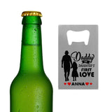 Custom Name Bottle Opener - Fathers Day Gift - Personalized Barware Beer Opener Gift for Dad/Him