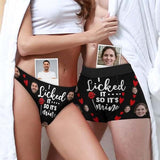 Personalized Face Licked It Women's Boyshort Panties&Men's Boxer Briefs Custom Matching Briefs Underwear For Couple Valentine's Day Gift