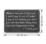 Custom Text Wallet Insert Card Gifts for Him Men Husband Valentine From Wife Girlfriend Boyfriend Anniversary Birthday Gift for Groom Fiance