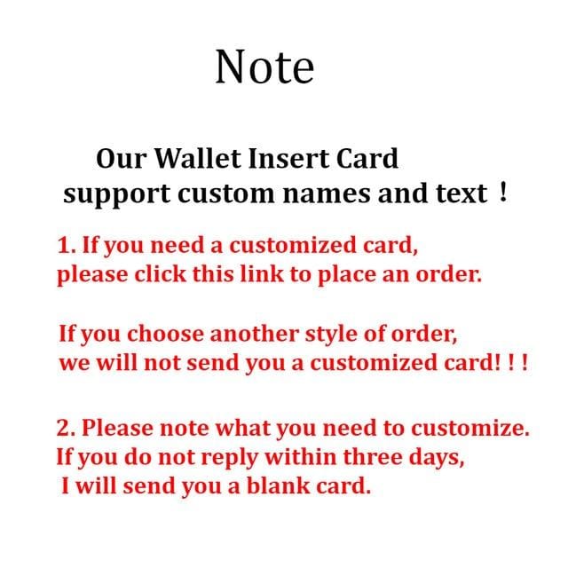 Custom Text Wallet Insert Card Gifts for Him Men Husband Valentine From Wife Girlfriend Boyfriend Anniversary Birthday Gift for Groom Fiance