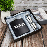 Custom Hip Flask Set 8 OZ Personalized Stainless Steel Flask For Father Gift For Dad Fathers Day Gifts