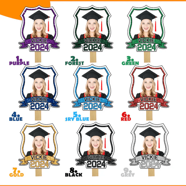 Custom Hand Fans with Wooden Handle Custom Big Head with Photo Personalized Hand Fans with Picture DIY Face Fans#Father's Day#Graduation Ceremony