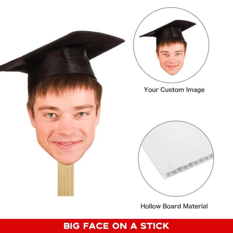 Custom Hand Fans with Wooden Handle Custom Big Head with Photo Personalized Hand Fans with Picture DIY Face Fans