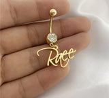 Custom Name Belly Ring Navel Ring Navel Piercing Personalized Belly Jewellery