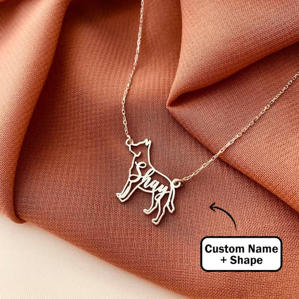 Custom Cute Pet Dog  Name Necklace Women Girl Child Jewelry Stainless Steel Family Guard Dog Tag Necklace